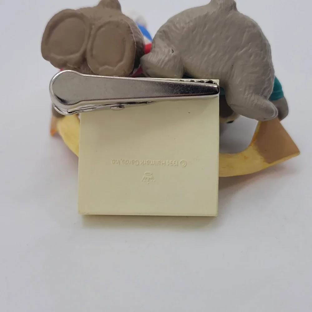 Vintage 1994 Hallmark Keepsake Ornament Friends Stand by You Bears Pizza Clip-On